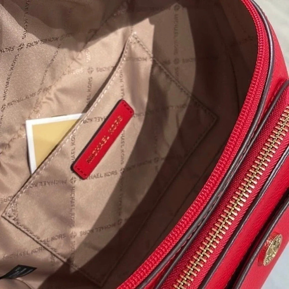 Michael Kors Maisie 2-in-1 Sling WaistPack Large Fanny bag Crossbody Bright Red - Picture 4 of 12